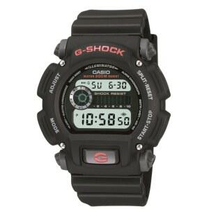 DW9052 시리즈 남성 u2019s 디지털 시계 G Shock 1/100 SEC 스톱워치 카운트다운 타이머 LED 라이트 200M WR 충격 저항 멀티 알람 자동 캘린더 듀얼 타임 2년