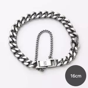 925 남녀공용 유니크 볼드 7mm 실버팔찌 SH111_16cm 실버팔찌
