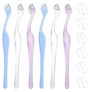 6PCS 여성용 브로우 립용 면도기 트리머 면도기 페이셜 휴대용 눈썹 소형 헤어 미니