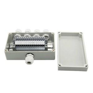 단자대 IP65 방수 케이블 배선 박스 OUT IN 90 5B DIN 60MM 레일 160 UK2