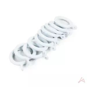 커튼고리 미니 샤워커텐 고리링 10EA 화이트