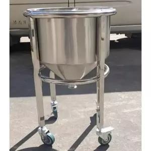 대용량 척50.5내경35 30L+브라켓720 벨브포함 가루 소분기 호퍼 업소용 분말 깔대기