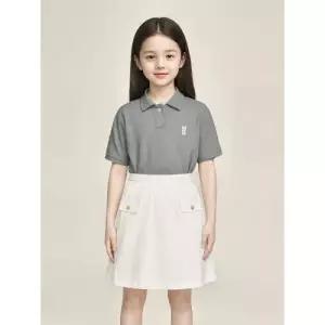 빈폴 키즈 Essential 여아 피케 칼라 반팔 티셔츠 애쉬 BI5242GE44 44 4795763