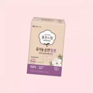 유한킴벌리 좋은느낌 유기농 탐폰 레귤러 12px1팩 4308039