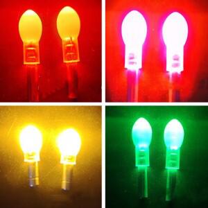 1pc 또는 2pc 전기 플로트 라이트 낚시 밤 빛나는 배터리는 어두운 물 대 한 LED 운영