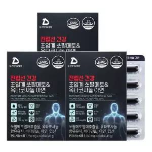 동구바이오제약 전립선 건강 초임계 쏘팔메토 옥타코사놀 아연 60캡슐 3박스