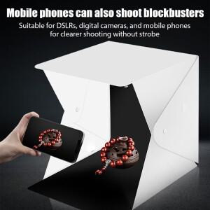 접이식 라이트박스 휴대용 사진 LED 스튜디오 텐트 6색 배경 키트 USB 미니 박스 DSLR 카메라용