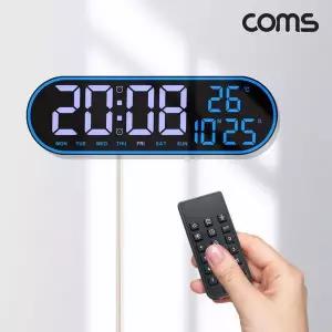디지털 LED 벽시계 벽걸이 온도 날짜 요일표시 카운트다운 스톱워치