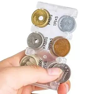엔화 휴대용 동전 클리어 수납 케이스 지갑 일본동전케이스