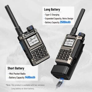 콴셩 UV-K1(8) 미니 콩 양방향 무전기 50-600MHz 다중 대역 USB 프로그래밍 지원 UV