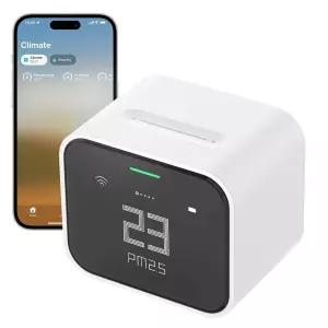 칭핑 에어 모니터 라이트 홈킷 호환 Wi-Fi 실내 공기질 측정기가 가정용 CO2 PM2.5 온도 및 습도를 감지