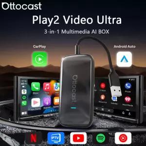 OTTOCAST Play2Video Carplay Ai Box 무선 안 오토 어댑터 내장형 유튜브 넷플릭스 VW 벤츠 포드 차량 99