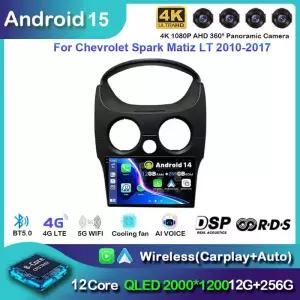 쉐보레 스파크 마티즈 LT 200207용 안 5 멀티미디어 비디오 플레이어 GPS 카플레이 자동차 유닛 내비게이션