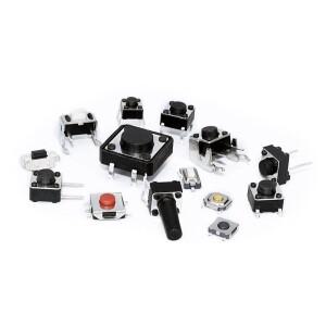 20PCS 마이크로 택트 푸시 버튼 스위치 2X4 3X4 3X6 4X4 4.5X4.5 6X6 12X12 DIP SMD 측면 2*4 3*4*2.5mm