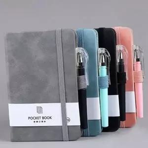 포켓 HT03KP14 다이어리 A6 다이어리 펜 휴대용 데일리 업무용 기록용 직장인 심플 스케줄 플래