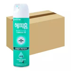 해피홈 에어로솔 수성 무향 그린 500ml 24개 (1BOX)