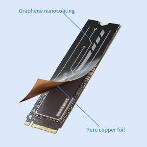 TEUCER SSD 방열판 듀얼 레이어 그래핀 및 구리 호일 디자인 쿨러 라디에이터, 노트북 PC NVMe NGFF 2280