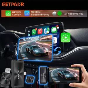 Getpairr 무선 카플레이 어댑터 스크린 미러링 터치 차량 액세서리 비디오 박스 안 VW 아우디 벤츠