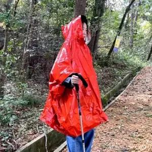 ( )오렌지 은박담요 우비 휴대용 비상용