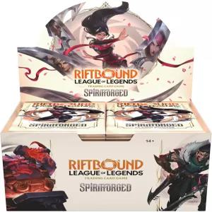트바운드 리그 오브 레전드 TCG 스피릿포스드 - 부스터 디스플레이 24개의 팩 14장 Ea 덱 빌딩 트레이딩