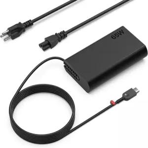 65W Lenovo 노트북 충전기 USB C 교체 씽크패드/요가/크롬북 모든 컴퓨터 타입 전원 어댑터와 호환됨