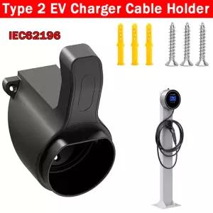 전기 자동차 타입 2 충전기 플러그 거치대 EV IEC6296 충전 정리함 케이블 벽 마운트 월박스 소켓 액세서리