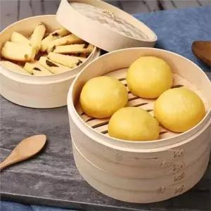 대나무 찜기 만두 찜기 2단 딤섬 음식용 주방 가정용 요리 찐빵