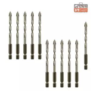 석재기리 타일기리 4날 육각 4mm 만능비트 10pcs+1