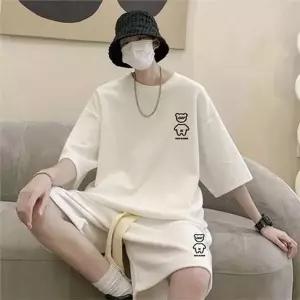 [셀러에이드]쿨링 남녀공용 반팔 반팔반바지세트 트레이닝 남녀공용 루즈핏
