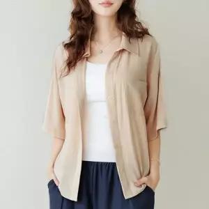 [데드라](110size)키온린넨포켓셔츠 TBF3156