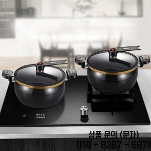 7L 통통한 미세압력솥 논스틱 대용량 수프팬 투명 뚜껑 두꺼운 조림솥 전기 세라믹 쿠커