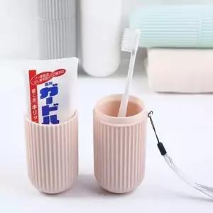 ( )스트라이프 칫솔케이스 핑크 휴대용칫솔케이스 칫솔보관함 칫솔치약케이스
