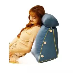 포근한 삼각등받이쿠션 침대 미니필로우 솜포함 허리 등베개 로열블루 45cm 없음