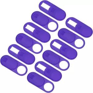 12Pcs 컴퓨터 카메라 커버 슬라이드 0.039인치 두께 보라색 다양한 태블릿/데스크탑/스마트폰/PC
