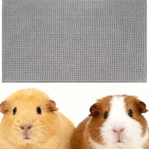 마이제로몬 기니 피그 케이지 라이너 세척 가능 23×15인치 토끼 침구 매트 재사용 작은 동물용 패드 회색