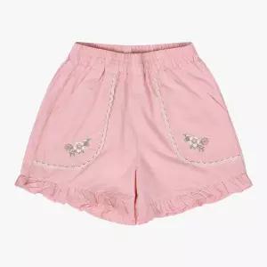 [치크]꽃 자수 면 프릴숏바지 CKTA26580