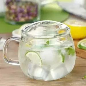 다용도 내열 유리 컵 300ml 손잡이 내열 컵 티타임 홈카페
