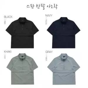 간절기 스판반팔아노락반집업 바람막이랜더스단체티단체자켓 반팔