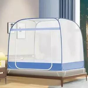 여름철모기장 접이식 사각 원터치 침대 모기장 해충방지망 120x200cm