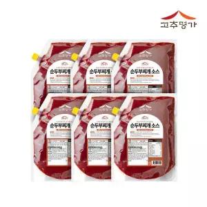 고추명가 순두부찌개 소스 2kg x 6팩
