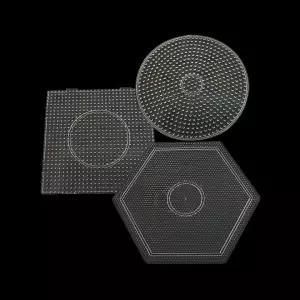 2.6mm 하마 비즈 Pegboard 미니 템플릿 보드 픽셀 아트 도구 원형 사각형 교육 DIY 그림 재료