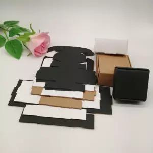 포장용 블랙 화이트 크래프트 종이 상자 귀걸이 보석 선물 골판지 DIY 디스플레이 보관 100 개
