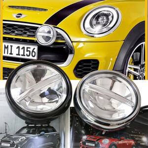 Bmw 미니 쿠퍼 R55 R56 R60 F55 F56 추가 헤드 라이트 용 2PCS LED DRL 주간 러닝