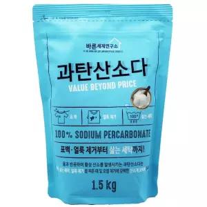 바른세제연구소 과탄산소다 무궁화 1.5kg 표백제 가루세제 흰옷세탁 청소세제 대용량 얼룩제거 중성세제