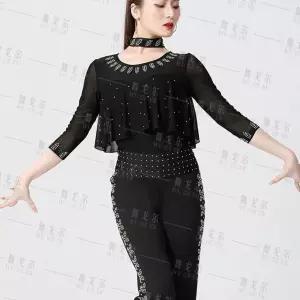 라틴 댄스복상의 방송 라인 사교 의상 살사 사교댄스