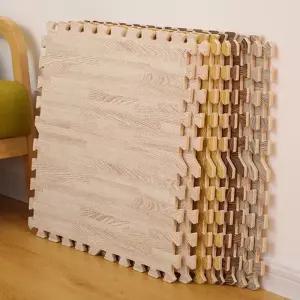 30x30cm EVA 모조 나뭇결 접합 접지 매트 폼 크 퍼즐 짙어지면서 바닥 놀이 선물
