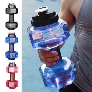 500/500/2200/2600ML 물이 채워진 아령 팔 강도 훈련을위한 휴대용 덤벨 스포츠 물병 홈 피트니스