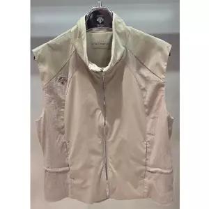 [데상트골프] 아크먼트 여성 하이넥 우븐 베스트 DR11WFWV23 BEIGE