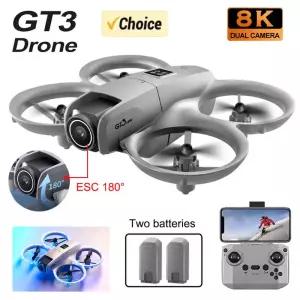 GT3 미니 드론 8k 카메라 80 ° ESC 광학 흐름 포지셔닝 WIFI 항공 사진 원격 제어 항공기 Gsafe Drone