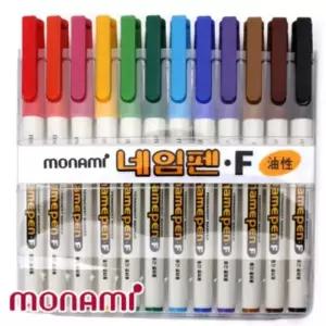 나미 EO28OI41 칼라 네임펜F 12색 set 중간글씨용